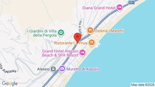 Apartments for rent i Alassio - kort over placeringen