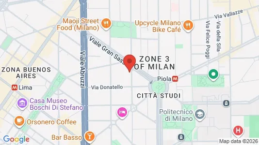 Apartments for rent i Milano Zona 3 - Porta Venezia, Città Studi, Lambrate - kort over placeringen