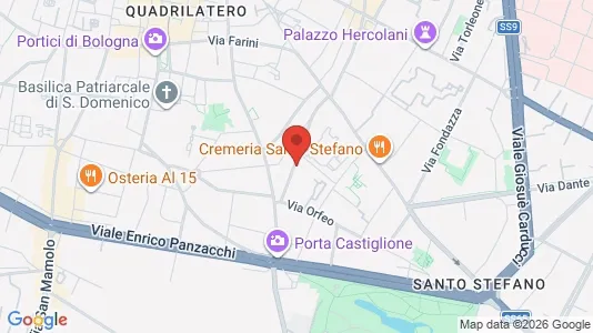 Apartments for rent i Bologna - kort over placeringen