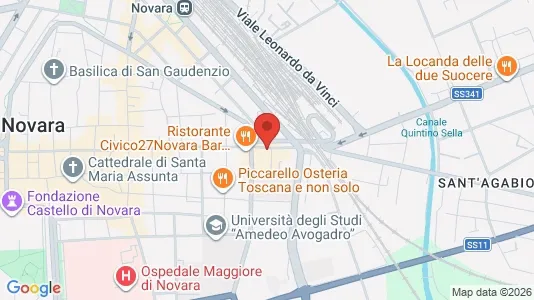 Rooms for rent i Novara - kort over placeringen