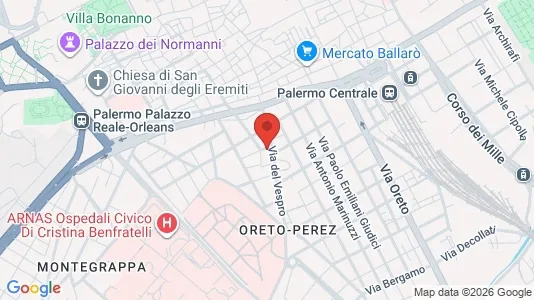 Rooms for rent i Palermo - kort over placeringen