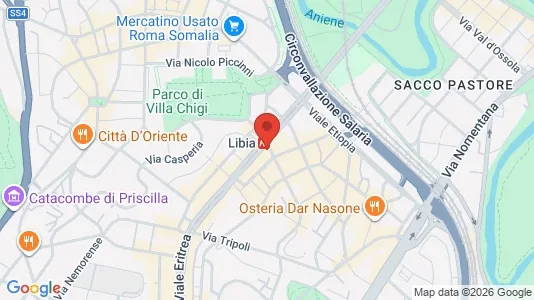 Apartments for rent i Roma Municipio II – Parioli/Nomentano - kort over placeringen