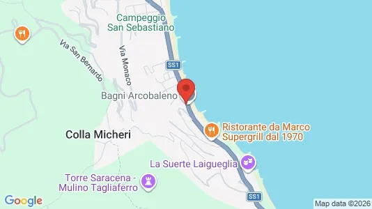 Apartments for rent i Laigueglia - kort over placeringen