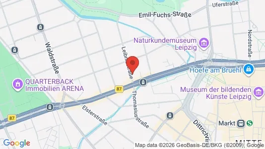 Apartments for rent i Leipzig - kort over placeringen
