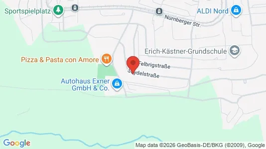 Apartments for rent i Gera - kort over placeringen