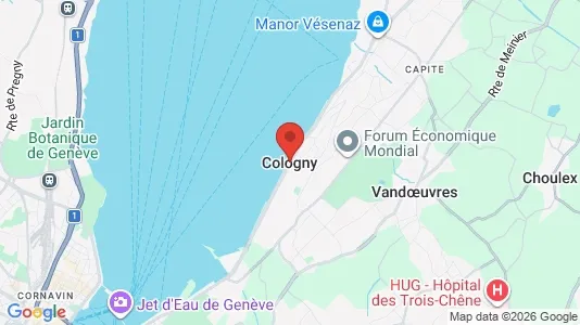 Houses for rent i Cologny - kort over placeringen