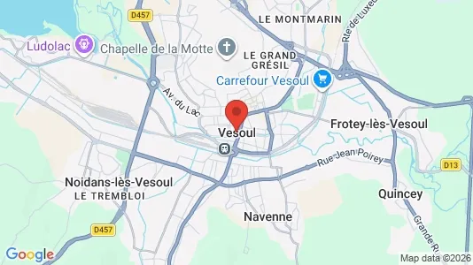 Apartments for rent i Vesoul - kort over placeringen