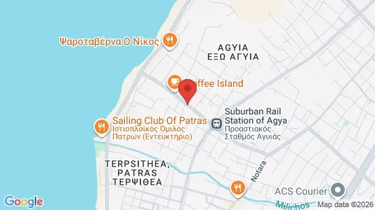 Apartments for rent i Patras - kort over placeringen