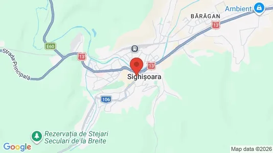 Apartments for rent i Sighişoara - kort over placeringen