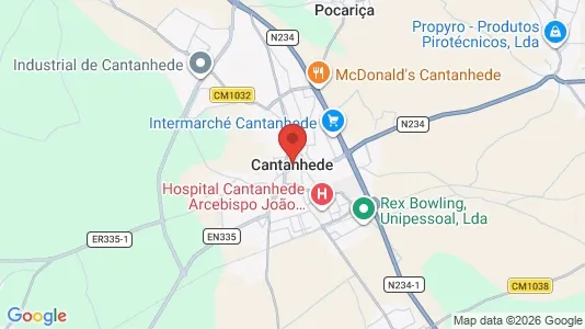 Apartments for rent i Cantanhede - kort over placeringen