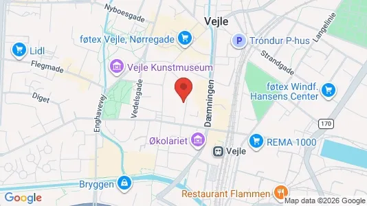 Apartments for rent i Vejle Center - kort over placeringen