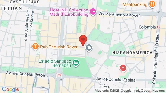 Apartments for rent i Madrid Chamartín - kort over placeringen