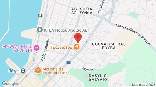 Apartments for rent i Patras - kort over placeringen