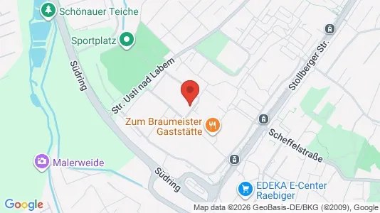 Apartments for rent i Chemnitz - kort over placeringen