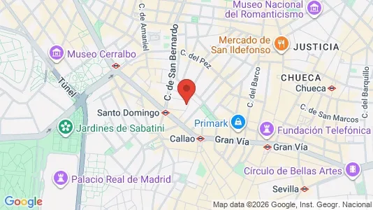 Apartments for rent i Madrid Centro - kort over placeringen