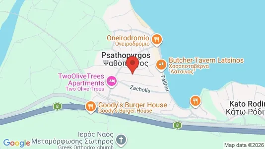 Apartments for rent i Patras - kort over placeringen