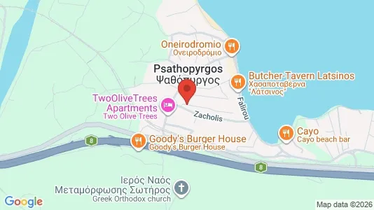 Apartments for rent i Patras - kort over placeringen