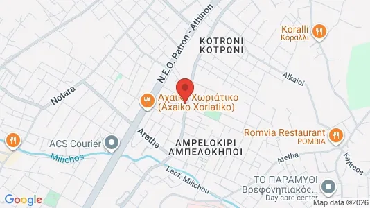 Apartments for rent i Patras - kort over placeringen
