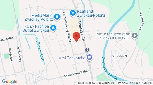 Apartments for rent i Zwickau - kort over placeringen