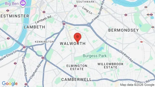 Apartments for rent i London SE17 - kort over placeringen