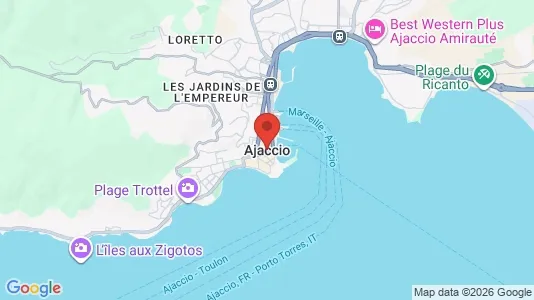 Apartments for rent i Ajaccio - kort over placeringen