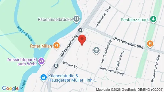 Apartments for rent i Halle (Saale) - kort over placeringen