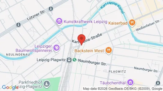 Apartments for rent i Leipzig - kort over placeringen