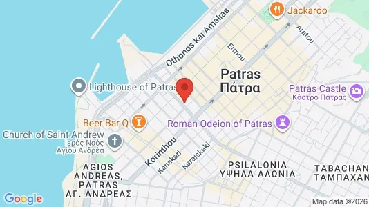 Apartments for rent i Patras - kort over placeringen