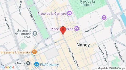 Apartments for rent i Nancy - kort over placeringen