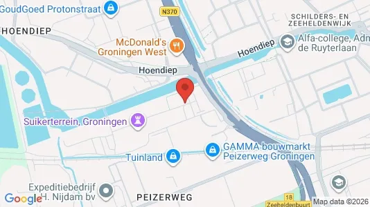 Apartments for rent i Groningen - kort over placeringen
