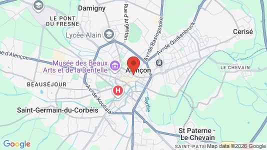 Apartments for rent i Alençon - kort over placeringen