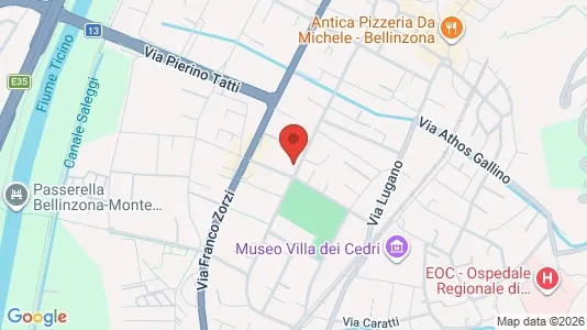 Apartments for rent i Bellinzona - kort over placeringen