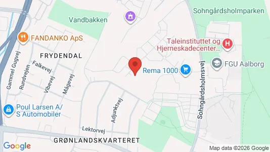 Apartments for rent i Aalborg Center - kort over placeringen