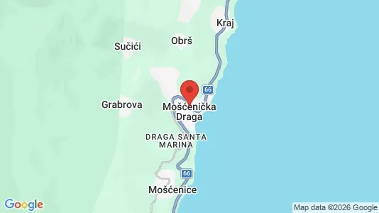 Houses for rent i Mošćenička Draga - kort over placeringen