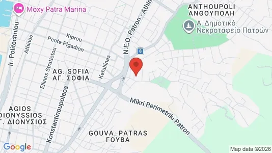 Apartments for rent i Patras - kort over placeringen