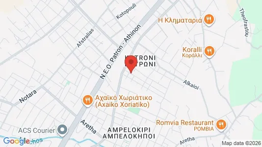 Apartments for rent i Patras - kort over placeringen