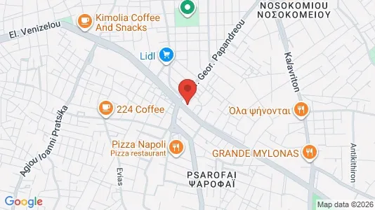 Apartments for rent i Patras - kort over placeringen