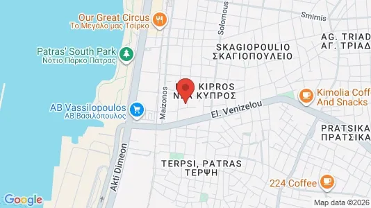 Apartments for rent i Patras - kort over placeringen