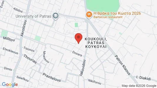 Apartments for rent i Patras - kort over placeringen