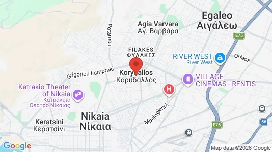 Apartments for rent i Korydallos - kort over placeringen