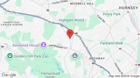 Apartments for rent i London N6 - kort over placeringen
