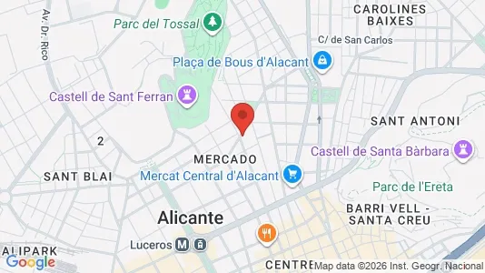 Apartments for rent i Alicante/Alacant - kort over placeringen