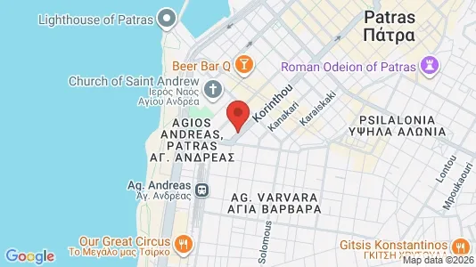 Apartments for rent i Patras - kort over placeringen