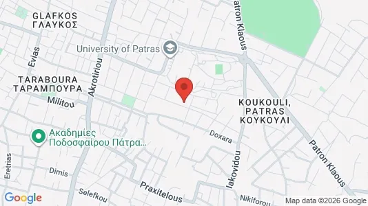 Apartments for rent i Patras - kort over placeringen