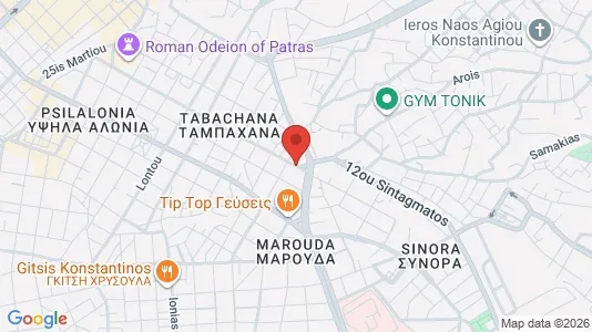 Apartments for rent i Patras - kort over placeringen