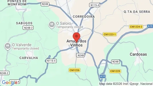 Apartments for rent i Arruda dos Vinhos - kort over placeringen