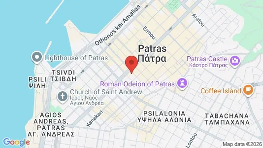 Apartments for rent i Patras - kort over placeringen