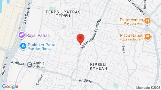 Apartments for rent i Patras - kort over placeringen