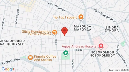 Apartments for rent i Patras - kort over placeringen