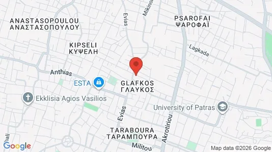 Apartments for rent i Patras - kort over placeringen